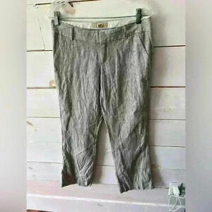 Banana Republic 100% linen pinstripe pants size 4, EUC, casual workwear